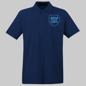 Blue Logo - - UltraClub® Men's Cool & Dry Mesh Piqué Polo